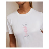 Chelsea Peers Seahorse Stripe Print Short Pyjama Set In Pink