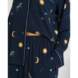 Chelsea Peers TENCEL™ Modal Celestial Zebra Long Pyjama Set In Navy