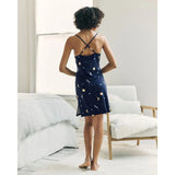 Chelsea Peers TENCEL™ Modal Celestial Zebra Slip Nightdress In Navy