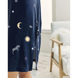 Chelsea Peers TENCEL™ Modal Celestial Zebra Slip Nightdress In Navy