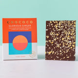 Chococo Glorious Ginger studded 72% Ecuador Chocolate Bar(vf)