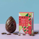 Chococo Pistachio & Raspberry DARK Chocolate Easter Egg, 175g(vf)