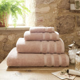 Christy Antalya Turkish Cotton Hand Towel In Pale Rose