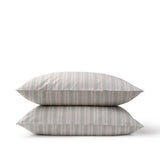 Christy Calder Stripe Standard Pillowcase Pair in Pink