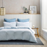 Christy Gingham Yarn Dye Duvet Set in Blue Double