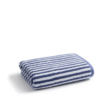 Christy Portobello Stripe Bath Sheet in Chalk Blue
