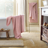 Christy Portobello Stripe Bath Sheet in Rose