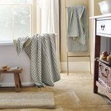 Christy Portobello Stripe Bath Sheet in Sage