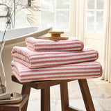 Christy Portobello Stripe Hand Towel In Rose