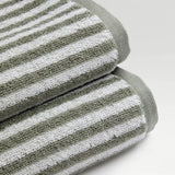 Christy Portobello Stripe Hand Towel In Sage