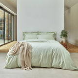 Christy Pure Organic Cotton Duvet Set in Sage Double