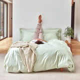 Christy Pure Organic Cotton Duvet Set in Sage Double