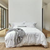Christy Pure Organic Cotton Duvet Set in White Double