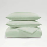 Christy Pure Organic Cotton King Size Duvet Set In Sage