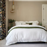 Christy Scallop Edge Duvet Set in Matcha Double