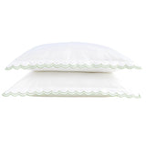 Christy Scallop Edge Pillowcases in Matcha