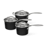 Circulon Style Anodized Small, Medium & Large Saucepan Set - 3 Pieces