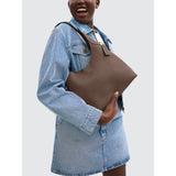 Coach Brooklyn 28 Leather Shoulder Bag In Dark Stone