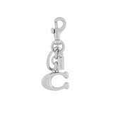 Coach C Logo Bag Charm In Silver