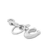 Coach C Logo Bag Charm In Silver