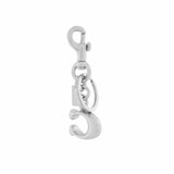 Coach C Logo Bag Charm In Silver