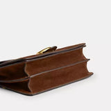 Coach Chain Suede Tabby Shoulder Bag In Warm Brown