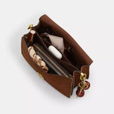 Coach Chain Suede Tabby Shoulder Bag In Warm Brown
