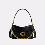 Coach Chain Tabby Shoulder Bag In Black