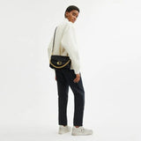 Coach Chain Tabby Shoulder Bag With Quilting In Brass/Black Glazed
