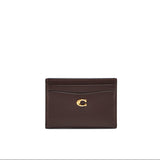 Coach Essential Leather Card Holder In Maple