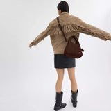 Coach Lana Shoulder Bag 23 In Brass/Maple