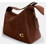 Coach Lola Shoulder Bag In Warm Brown Suede