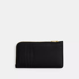 Coach New York Zip Card Case in Brass/Black