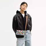 Coach Tabby Shoulder Bag 20 With Cherry Embroidery in Brass/Denim