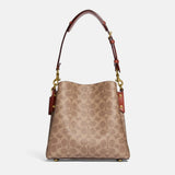 Coach Willow Bucket Bag In Signature Canvas Tan Rust