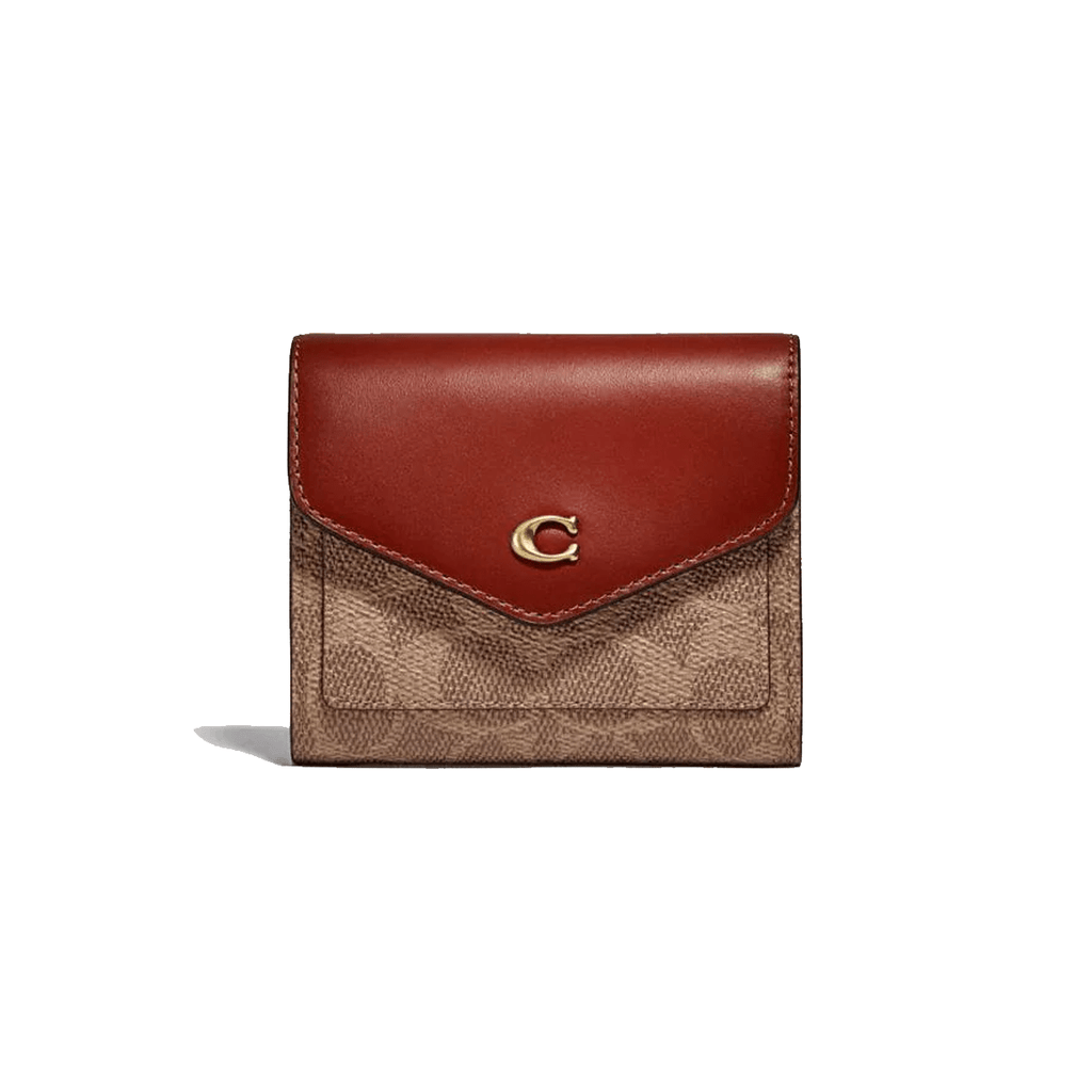 Small red coach wallet online