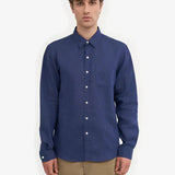 Colorful Standard Linen Shirt Petrol Blue