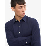 Colorful Standard Organic Flannel Shirt In Navy Blue
