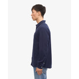 Colorful Standard Organic Flannel Shirt In Navy Blue