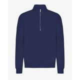 Colorful Standard Organic Quarter Zip In Marine Blue