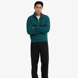 Colorful Standard Organic Quarter Zip Ocean Green