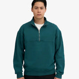 Colorful Standard Organic Quarter Zip Ocean Green