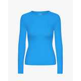 Colorful Standard Women Organic Rib LS T-Shirt In Pacific Blue