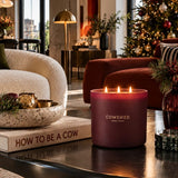 Cowshed The Log Cabin Winter Large Candle