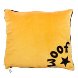 Creature Clothes Woof Velvet Medium Dog Bed In Mustard