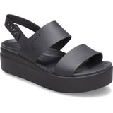 Crocs Brooklyn Low Wedge In Black / Black