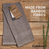 Cuisinart 2-Pack Bamboo Cotton Tea Towel In Light Grey