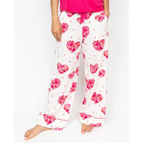 Cyberjammies Aria Heart Printed Jersey Wide Leg Pyjama Bottoms