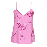 Cyberjammies Belle Bow Print Cami In Pink