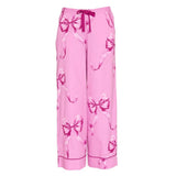 Cyberjammies Belle Bow Print Pyjama Bottoms In Pink